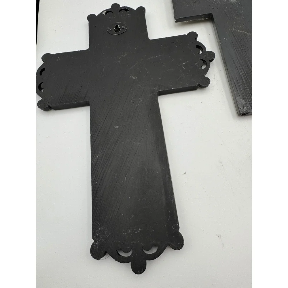 Set of 3 Religious Wall Crosses Bible Verse Scripture Faith John‎ 3:16 Decor